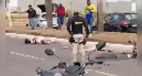 A força do impacto resultou na morte de uma das vítimas e deixou a outra gravemente ferida