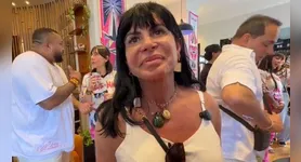 Gretchen participa da "Laje da Naza" durante o Círio 2026.