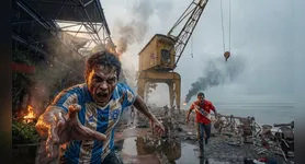 Imagem ilustrativa da notícia Série feita com IA transforma Belém em cenário de apocalipse zumbi