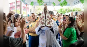 Imagem Peregrina de Nossa Senhora de Nazaré passou por hospitais de Belém durante o mês de setembro e emocionou pacientes e profissionais.