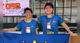 Os estudantes Carlos Daniel e Murilo Barreto, de Ananindeua, representam o Pará e o Brasil na competição internacional de robótica no Canadá