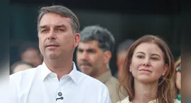 Flávio esteve acompanhado do senador Rogério Marinho (PL-RN), coordenador-geral de sua campanha presidencial, e de um assessor de imprensa.