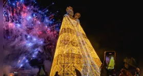 No Parque Linear da Doca, além da imagem de Nossa Senhora, serão usados 120 refletores e elementos RGB para iluminar as árvores.