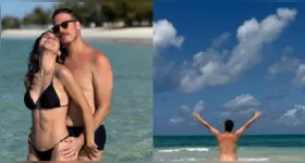 As fotos revelam um clima descontraído entre os dois.