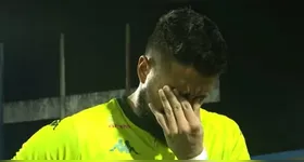 Goleiro não conteve as lagrimas