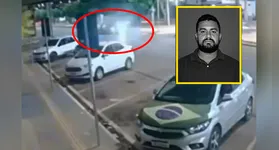 Frente de veículo destruída após colisão frontal com motocicleta na Avenida Antônio Almeida, em Canaã dos Carajás.