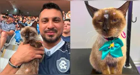 Jairo e a gata Leonina fizeram sucesso na Web após jogo do Remo contra o Atlético-MG