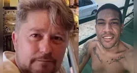 O suspeito (à direita) de ter matado o professor e médico-veterinário foi preso nesta quarta-feira (26)