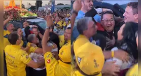 Dom Júlio Akamine e Dom Paulo Andreolli celebram com a Guarda de Nazaré em Marituba durante o Círio de Nazaré 2026.
