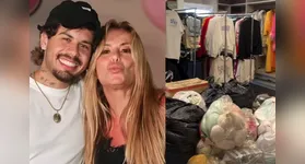 Roupas e outros itens de Zé Felipe ocuparam a casa dos paus do cantor.