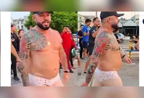 Ele havia prometido que usaria a peça íntima em público caso Luiz Inácio Lula da Silva vencesse a disputa.