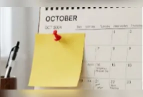 Calendário de outubro conta ainda com dois pontos facultativos.