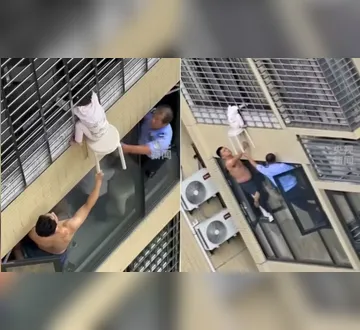 Imagem ilustrativa da imagem Menina fica pendurada no 12º andar de prédio e é salva por vizinhos