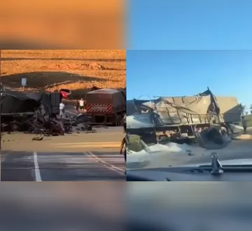 Imagem ilustrativa da imagem Pará: colisão entre carretas deixa motoristas mortos na BR-163
