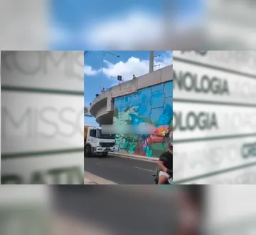 Imagem ilustrativa da imagem VÍDEO: motociclista cai de elevado na rodovia Mário Covas, em Ananindeua