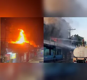 Imagem ilustrativa da imagem VÍDEO: Incêndio atinge farmácia e loja de tecidos em Marabá