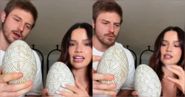 Juliette Freire mostra os convites personalizados preparados para os padrinhos e madrinhas de seu casamento com Kaique Cerveny, marcado para dezembro.