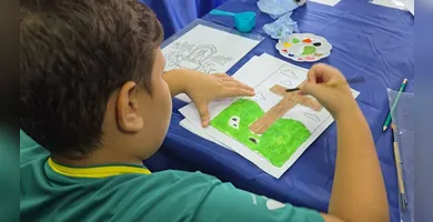 Imagem ilustrativa da imagem Crianças pintam o Círio de Marabá em oficinas gratuitas