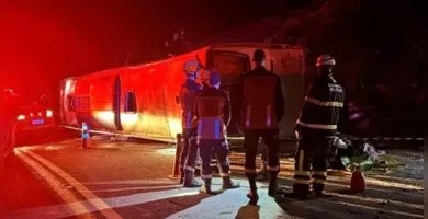 Imagem ilustrativa da imagem Acidente com ônibus deixa três mortos e 44 feridos no Espírito Santo