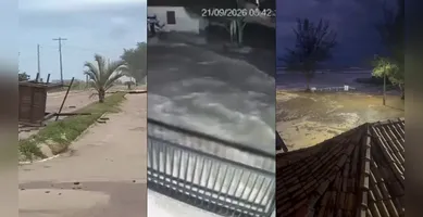 Imagem ilustrativa da imagem Tsunami no Brasil? Fenômeno meteorológico causa estragos no litoral de SC