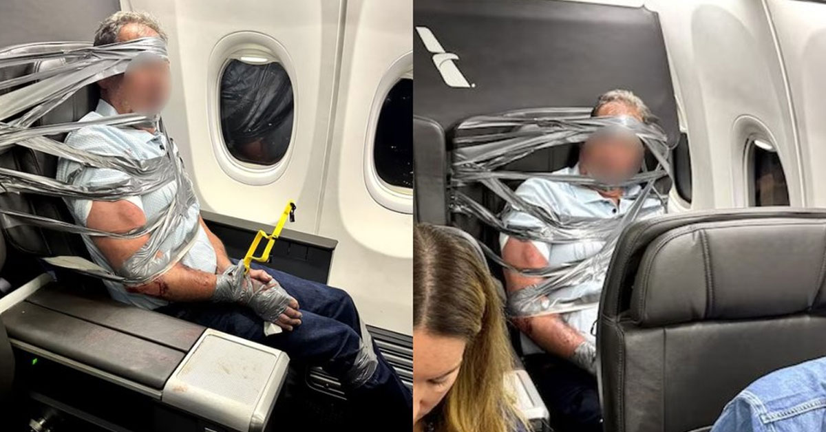 Passageiro é amarrado após ataques racistas e homofóbicos em voo