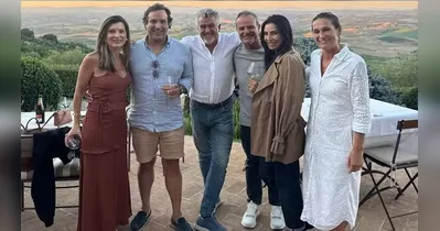 O casal esteve em uma vinícola localizada em Montalcino, na região da Toscana, na noite da última segunda-feira (1º). O local fica no alto de uma colina e oferece vista para o tradicional vale de Val d’Orcia.