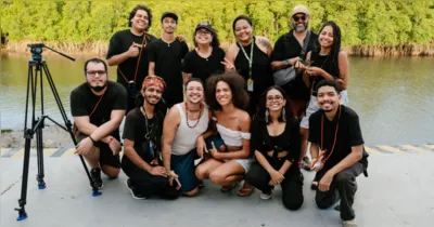 Equipe do documentário “T.E.A.: Transtorno no Espectro Amazônico” durante a produção do filme, que reúne relatos e experiências de pessoas com transtorno do espectro autista a partir da realidade amazônica.