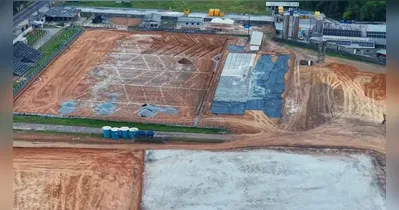 Os trabalhos de estruturação dos campos oficiais do CT do Remo estão em ritmo acelerado.