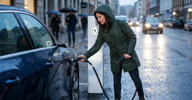 Imagem ilustrativa da notícia Pode recarregar o carro elétrico na chuva? Veja os cuidados
