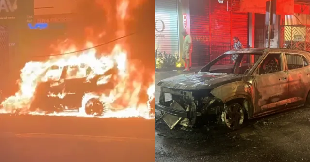 Imagem ilustrativa da notícia Bombeiro tem carro incendiado no bairro do Guamá, em Belém
