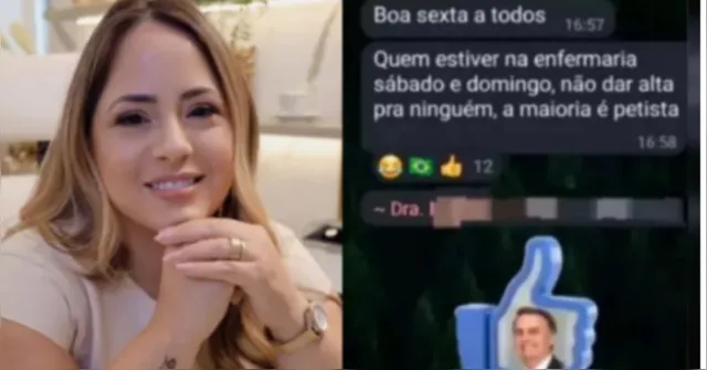 Imagem ilustrativa da notícia Médica é afastada após ordem de prender pacientes petistas em hospital