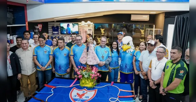 Imagem ilustrativa da notícia Águia de Marabá lança camisa especial em homenagem ao Círio
