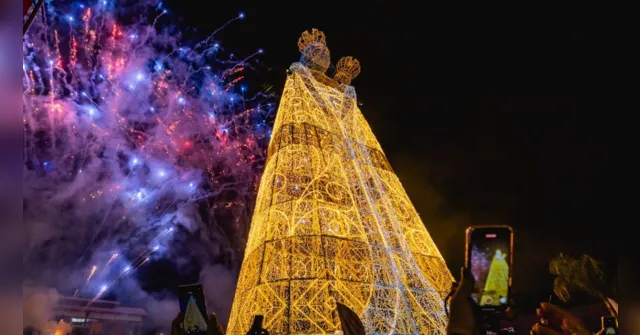 Imagem ilustrativa da notícia Imagem de Nossa Senhora de Nazaré é acesa no Parque Linear da Doca