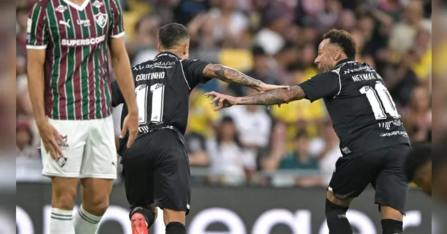 Imagem ilustrativa da notícia Com protagonismo de Neymar e Coutinho, Santos vira sobre o Fluminense
