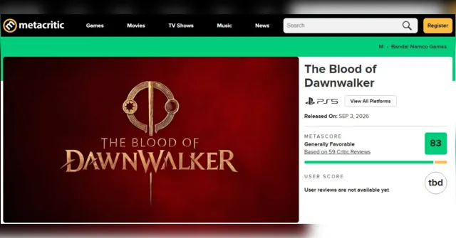 Imagem ilustrativa da notícia The Blood of Dawnwalker estreia com nota alta no Metacritic