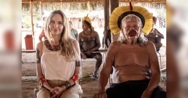 Imagem ilustrativa da notícia Veja como será documentário sobre o cacique Raoni com Leonardo DiCaprio e Angelina Jolie
