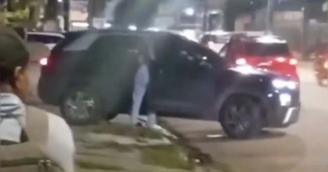 Imagem ilustrativa da notícia Vídeo: mulher flagra homem saindo de motel em Belém e situação gera confusão