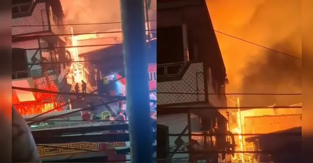 Imagem ilustrativa da notícia Incêndio de grandes proporções atinge padaria em Belém