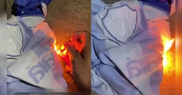 Imagem ilustrativa da notícia Torcedor do Paysandu queima camisa após derrota na Série C