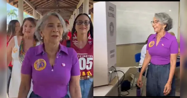 Imagem ilustrativa da notícia Candidata ao Governo do Pará, Araceli Lemos vota em Belém