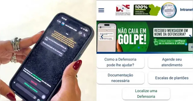 Imagem ilustrativa da notícia Defensoria do Pará cria ferramenta para identificar golpes no WhatsApp