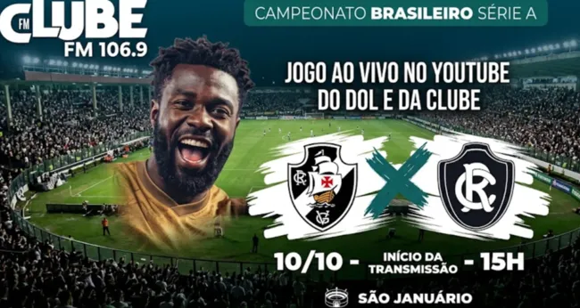 Imagem ilustrativa da imagem Vasco x Remo: acompanhe a partida ao vivo no Tem Jogo no DOL