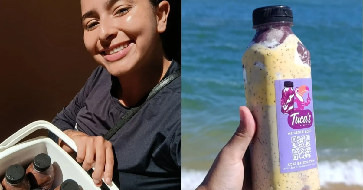 O açaí na garrafa virou febre nas praias de Guarapari (ES), conquistando moradores e turistas com textura cremosa, praticidade e vídeos que já somam milhões de visualizações nas redes sociais.