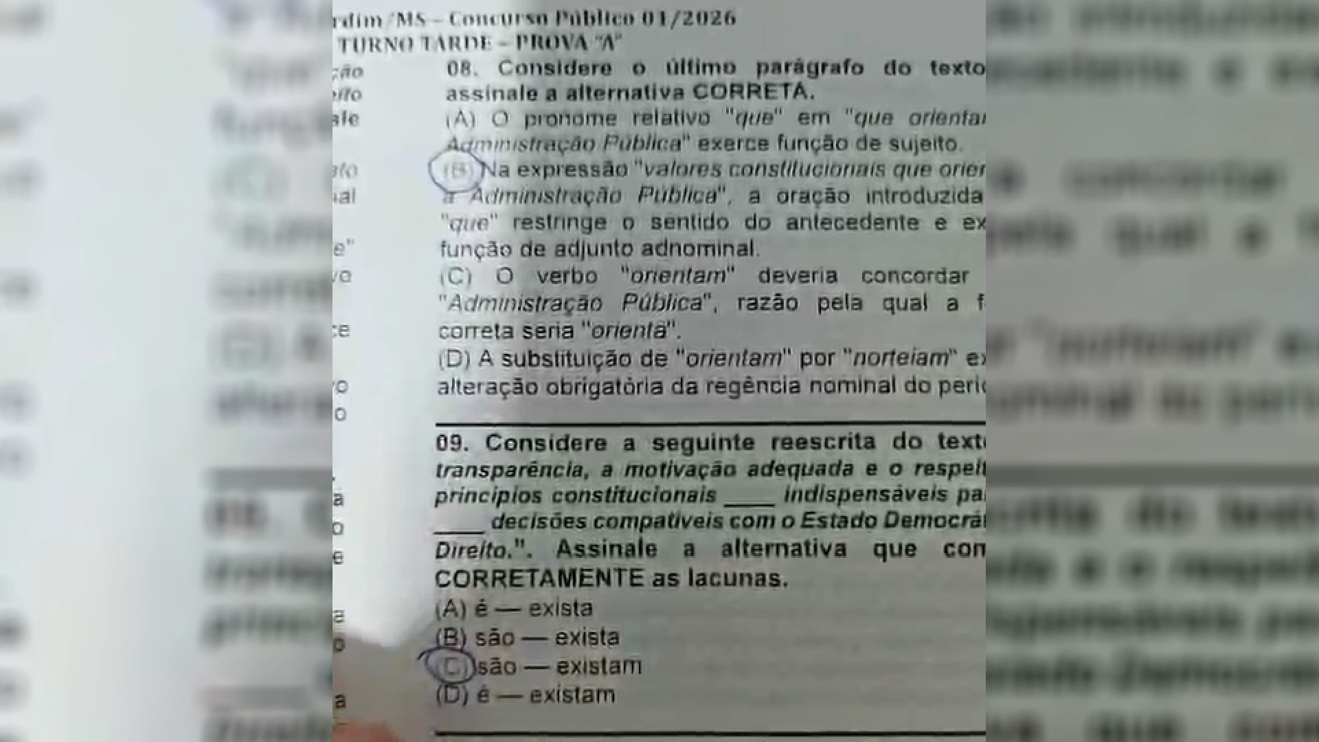 O problema surgiu após um candidato notar falhas na impressão de algumas alternativas, o que levantou suspeitas sobre as respostas.