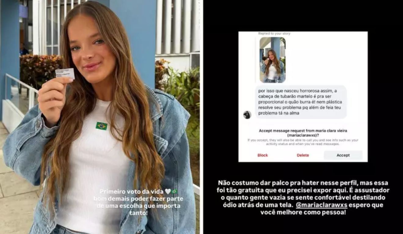 Horas depois, ela repostou uma publicação com o seguinte texto: "votar contra o Lula não significa gostar de Flávio ou de Bolsonaro".