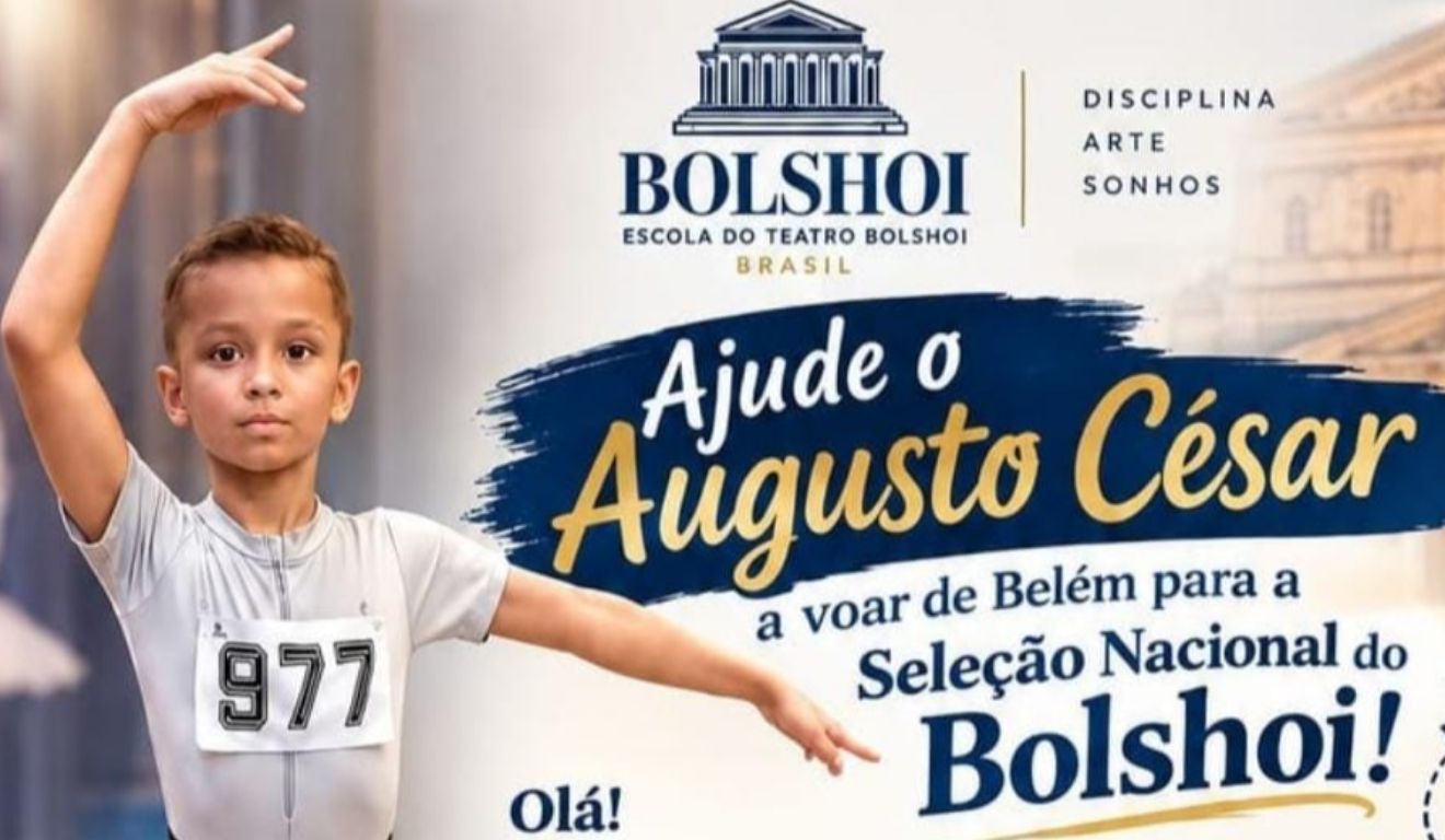 Augusto César tem 8 anos e busca uma vaga nacional na Escola de Teatro Bolshoi