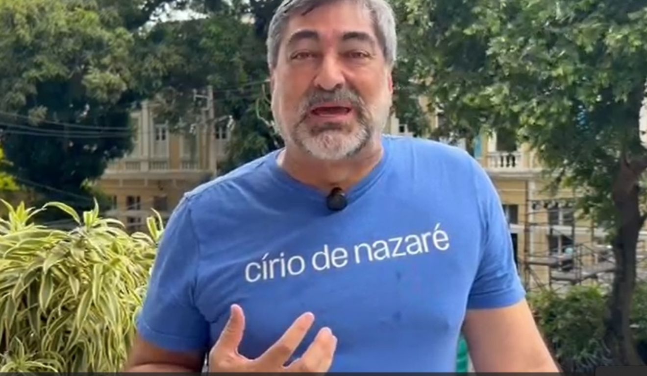 O apresentador contou sobre a devoção e a presença anual no Círio de Nazaré.