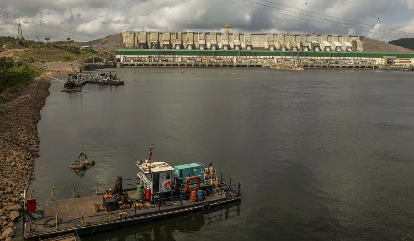 Hidrelétrica em Belo Monte, no Rio Xingu, no estado do Pará