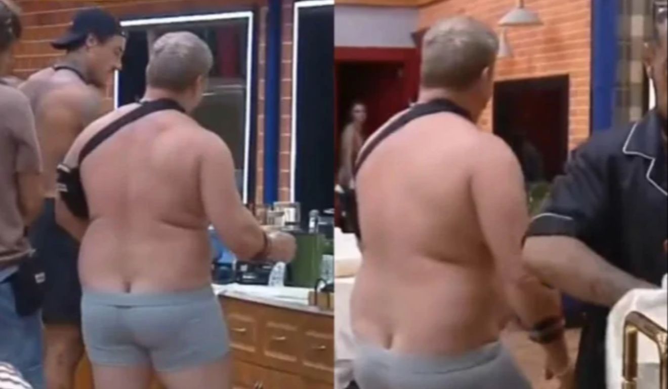 De cofrinho a mostra, Serginho Cabeção foi repreendido por Murilo Dias após aparecer apenas de cueca