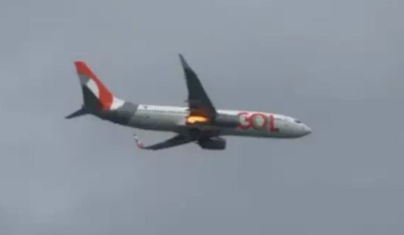 Avião da Gol teve um dos motores atingidos por um pássaro durante a decolagem em Recife.
